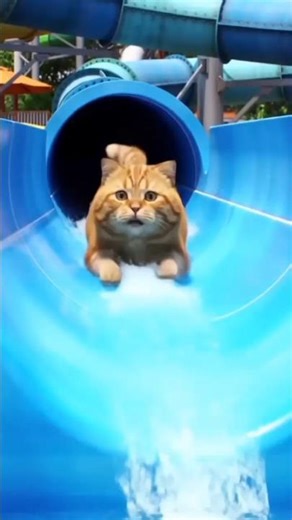 Kitten Enjoys a Water Ride 🐱 | Cute & Fun Adventure!#CuteCat#CatLovers#FunnyCat