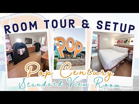 Pop Century Room Tour and Setup | Pop Century Standard View Room