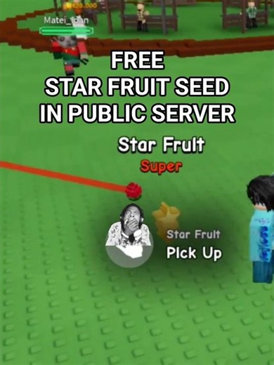 Free Star Fruit Seed In Public Server #roblox #growagarden #gag