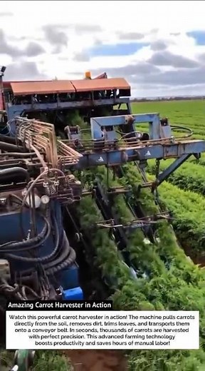 Amazing Carrot Harvester in Action | Modern Farming Innovation!