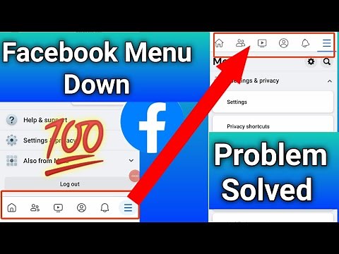 Facebook menu bar at bottom android | Facebook menu bar settings 2024 | Facebook menu top problem