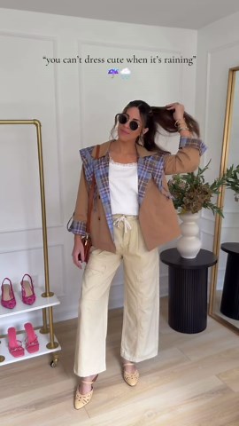 Rainy day outfits can still look stylish