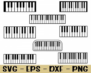 Piano Keyboard Svg, Dxf, Png - Etsy