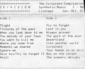 De/Vision - The Circulate-Compilation Synthetic-Music Livetape Jan.-Okt. 91