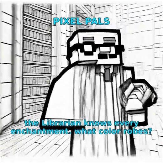 The Librarian Villager needs YOUR colors! Pixel Pals #Shorts
