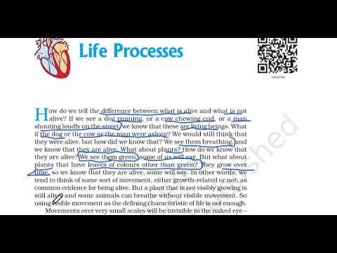 LIFE PROCESS-Class 10 biology- NCERT -line by line: Part 1