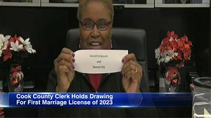 Cook County Clerk holds live drawing for 1st wedding of 2023