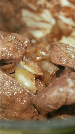 Veal or Beef Liver With Balsamic Vinegar and Onions #shorts