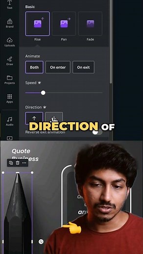 Reverse the Direction of Animation Effect during Exit #canvatutorial