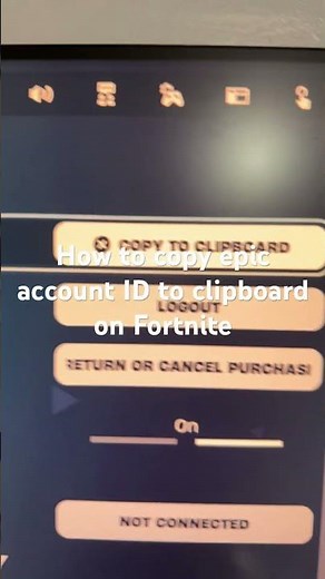 How to copy epic account ID to clipboard on Fortnite
