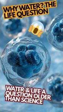 Water & Life: An Ancient Sentence That Still Makes Scientists Curious