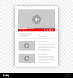 Multimedia player application template. Popular video player elements for app interface. Video screen design elements Stock Vector Image & Art - Alamy