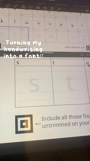 How I turn my own handwritten fonts to actual type-able fonts!! #calligraphr #fonts #handwritten #tiktok