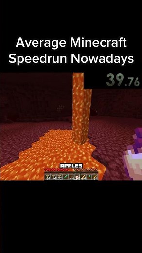 Minecraft Speedrun Meme