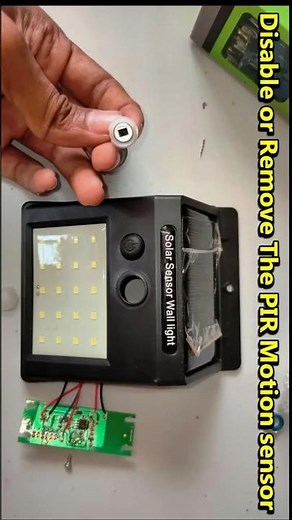 How to Disable or Remove The PIR Motion Sensor in Solar Wall Light #power_gen #solarsystem #solar