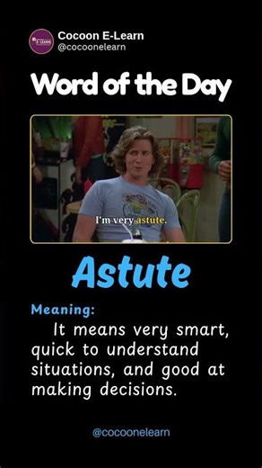 How to use "ASTUTE" 🧠 | Advanced English Vocabulary
