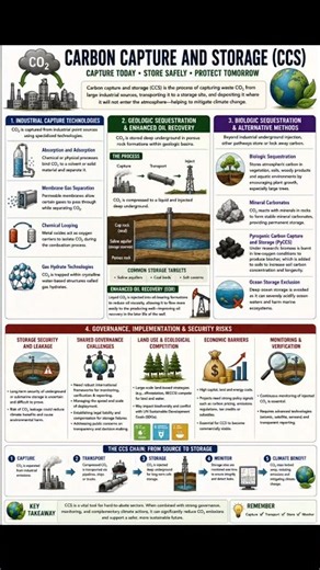🌍 CARBON CAPTURE & STORAGE (CCS) — CAN WE CAPTURE CO₂ BEFORE IT REACHES THE ATMOSPHERE?