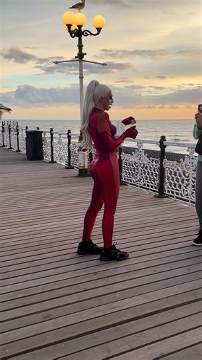 You’re Scotland’s teenage drag superstar. It’s your first time in Brighton, to host the Drag Bus. You’re already traumatised you’ve had to remove your heels to walk on the pier. And then you foolishly decide to go live on socials eating a freshly cooked donut 🙈😂😂😂😂 Poor Cherry West #dragbusuk #drag #dragqueen #brighton #funny #brightonandhove #BrightonLife #seagulls #brightonbeach #brightonpier #dragqueens #dragshow #dragqueenshow #edinburgh #cherrywest #Bustour #sightseeing | Drag Bus