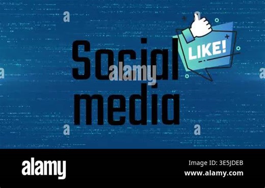 Animation of social media and line on blue background. Social media, communication, network and technology concept digitally generated video Stock Video Footage - Alamy