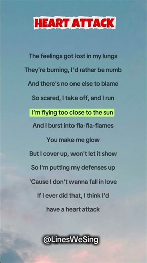 Heart Attack – Demi Lovato (Lyrics)
