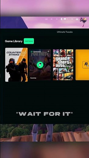 Apply The Game Optimization to boost your FPS