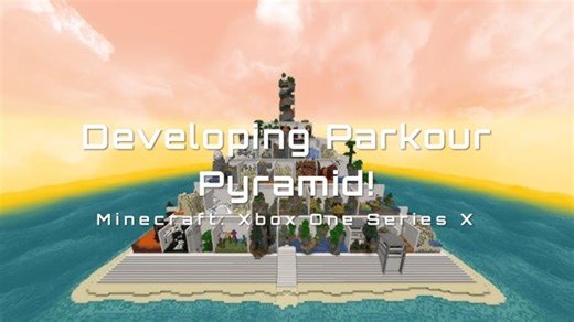 Minecraft Xbox One Series X: Constructing Parkour Pyramid - Part 3!