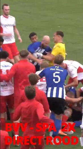 MASSALE vechtpartij 2x ROOD vlak voor rust @ 2025 BVV-SPA