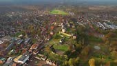Luftaufnahme rund um die Altstadt der Stadt Bad Bentheim