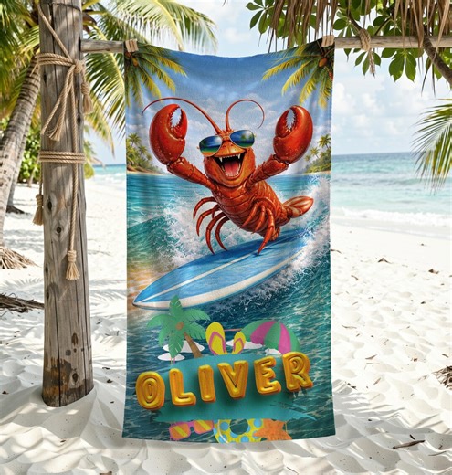 Custom Funny Sea Animal Beach Towel, Tropical Forest Life Pool Towel, Pool Towel for Boys, Toddler's Jungle Cat Towel - Etsy