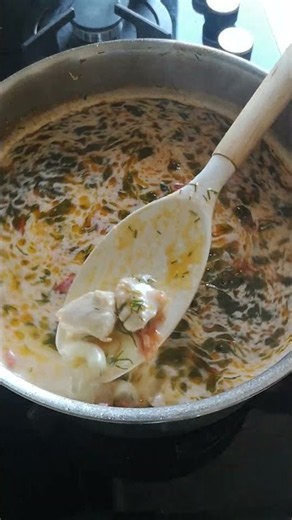 Creamy Chicken Soup: Chicken First Course Recipe #recipes #recipe