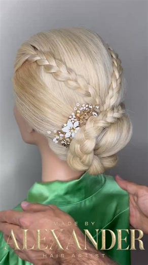 12K views · 244 reactions | How to .., TIMELESS BOHO UPDO BUN with only 2 ponytails „in few minutes 珞 Updo Romantic 殺 . “Feel like a queen with this elegant and royal braided hairstyle.” Updo quick & easy Bridal Updo Romantic & Elegant Easy & Simple Romantic Simple & Easy Hair Tutorial Romantic 殺 ✨WATCH ✨LEARN ✨SAFE #fashionstyle #hairstyling #longhairstyles #wedding #braidstyles #weddinginspiration #bridalstyle | MadeByAlexander | Facebook