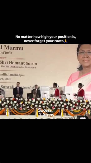 Success steps (Motivation) Nehal Tumma on Instagram: "History, culture, and identity celebrated at the highest office 🇮🇳✨ Hon’ble President Droupadi Murmu graces the centenary of Ol Chiki in Jamshedpur, honoring a script that gave voice, pride, and unity to generations."