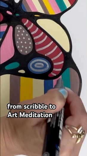 draw an infinity symbol, see where it goes ♾️ #artmeditation #mindfulart #coloringtherapy #scribble