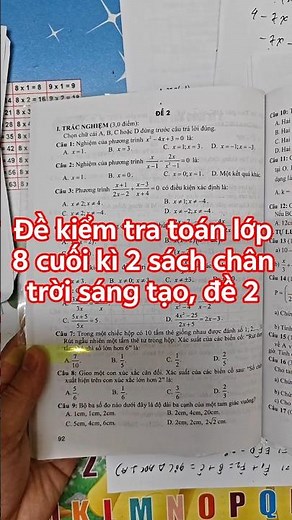 Đề kiểm tra toán lớp 8 cuối kì 2 sách chân trời sáng tạo, đề 2