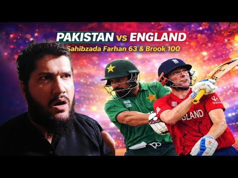England beat Pakistan in today's match Sahibzada Faran 63 Brook 100