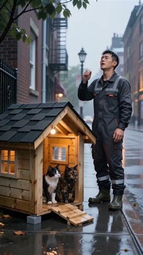 Turning a Simple Box into a Luxury Shelter for Stray Cats 🐱🏠 #rescue #cat #animalrescue