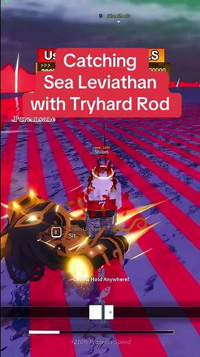 Catching Sea Leviathan with Tryhard Rod in Roblox
