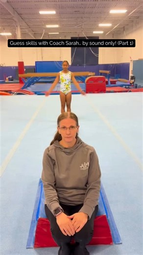 We really put our WAG Head Coach, Sarah, to the test with this one! Could you identify these skills by sound only? 📣🤸‍♀️ Stay tuned for part 2… and bloopers! 😂 | AIM Gymnastics