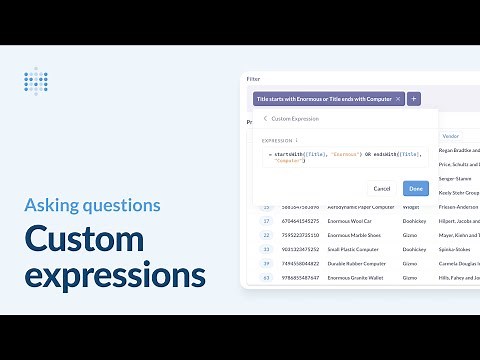 Custom expressions | Metabase tutorial