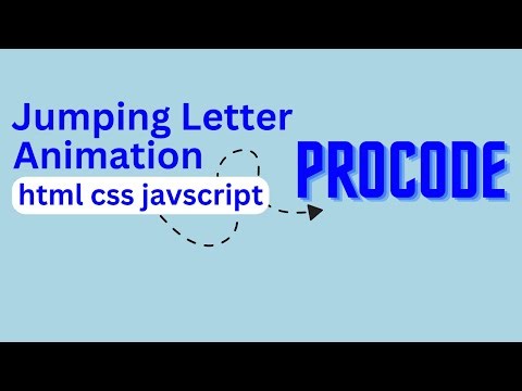 🅰️🔠 Jumping Letter Animation with HTML, CSS & JavaScript | Step-by-Step Tutorial 🚀