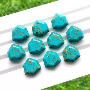 Selected Copper Turquoise 12 MM Trillion Shape Fancy Cut Gemstone 10 Pieces Lot, Copper Turquoise With Flat Back for Jewelry Making - Etsy
