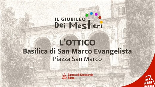 Il Giubileo dei Mestieri 👓 L’Ottico ⛪ Basilica di San Marco Evangelista · Piazza San Marco Si misura la vista, si centra la lente, si adatta la montatura: tre passaggi che cambiano una giornata di lavoro, di lettura, di guida. Al banco si lucidano i bordi, la moletta rifinisce, il calore rende malleabile l’acetato per un appoggio pulito; filtri e trattamenti riducono riflessi e affaticamento. Siamo alla Basilica di San Marco Evangelista, in Piazza San Marco: San Marco è venerato dagli ottici e 