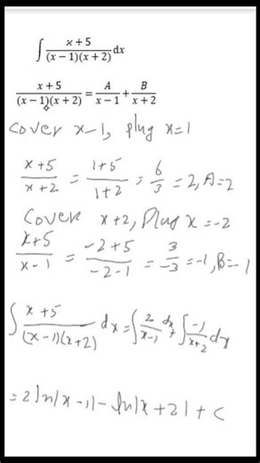Integration Using Partial Fractions | Calculus I | College Mathematics #tricks #integrationtricks