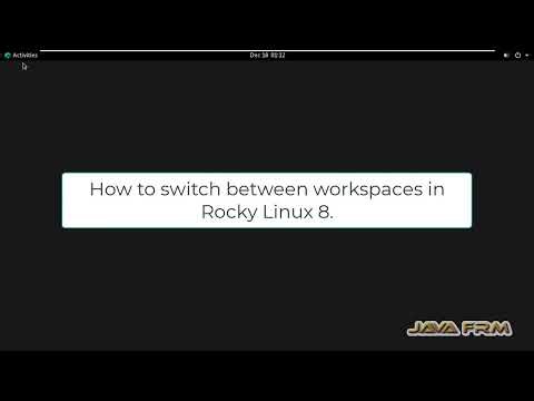 How to switch between workspaces in Rocky Linux 8