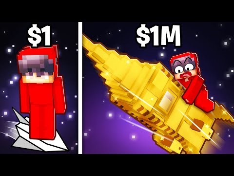 $1 vs $1,000,000 Minecraft Space Build Battle!