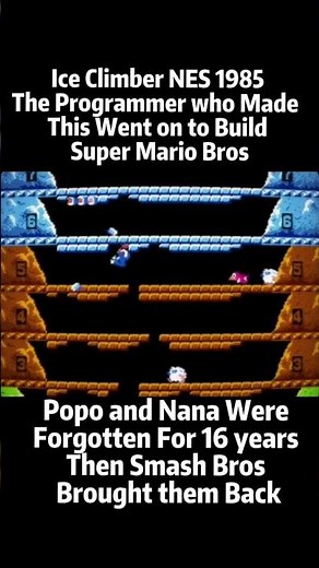 The Programmer who Made this went on to Build Super Mario Bros | Ice Climber NES 1985 #nes #retro