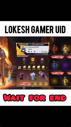 DIAMOND KING 👑 LOKESH GAMER UID #shorts #lokeshgamer