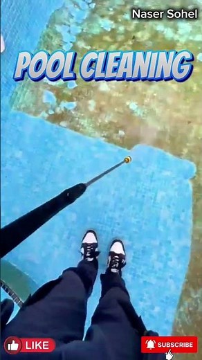 Pool cleaning process 🫵