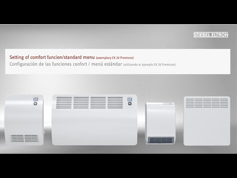 Electric Space Heater with LCD Display Menu Settings Overview