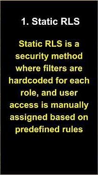 WHAT IS RLS & TYPE OF RLS IN POWER BI | #powerbi_training #cracktheinterview |#powerbiinterview